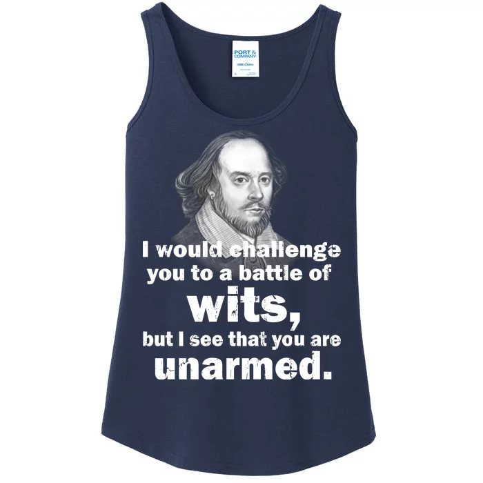 William Shakespeare Wits Quote Ladies Essential Tank