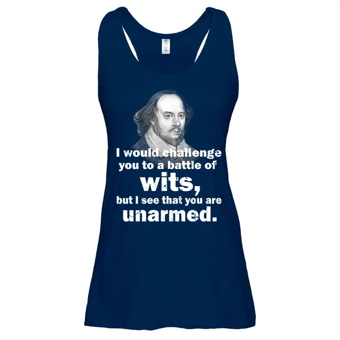 William Shakespeare Wits Quote Ladies Essential Flowy Tank