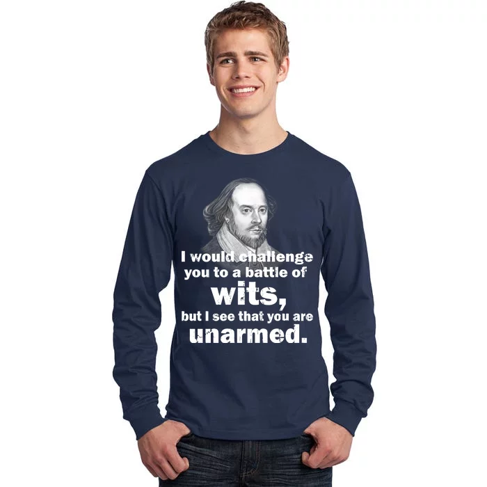 William Shakespeare Wits Quote Tall Long Sleeve T-Shirt