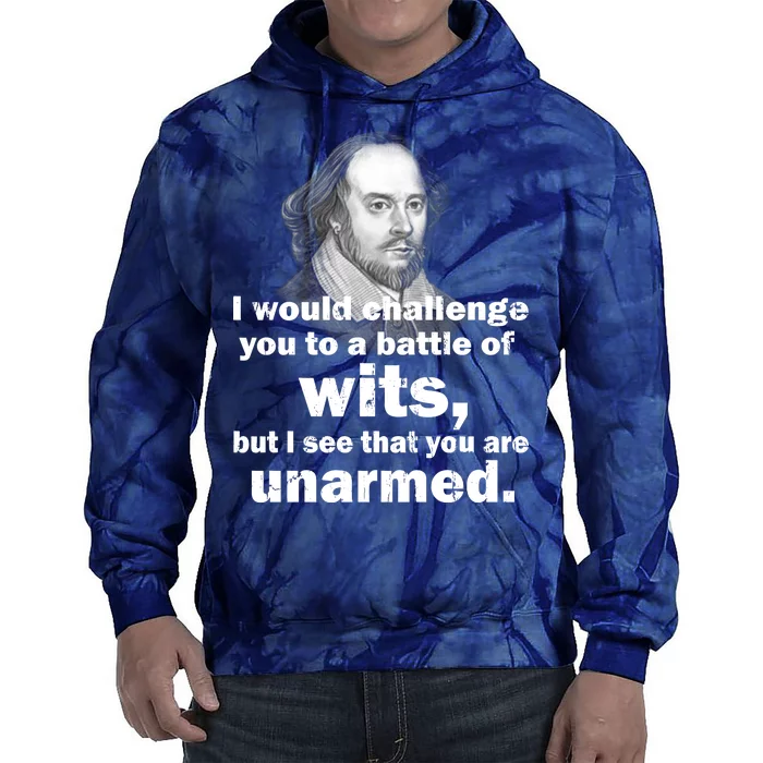 William Shakespeare Wits Quote Tie Dye Hoodie