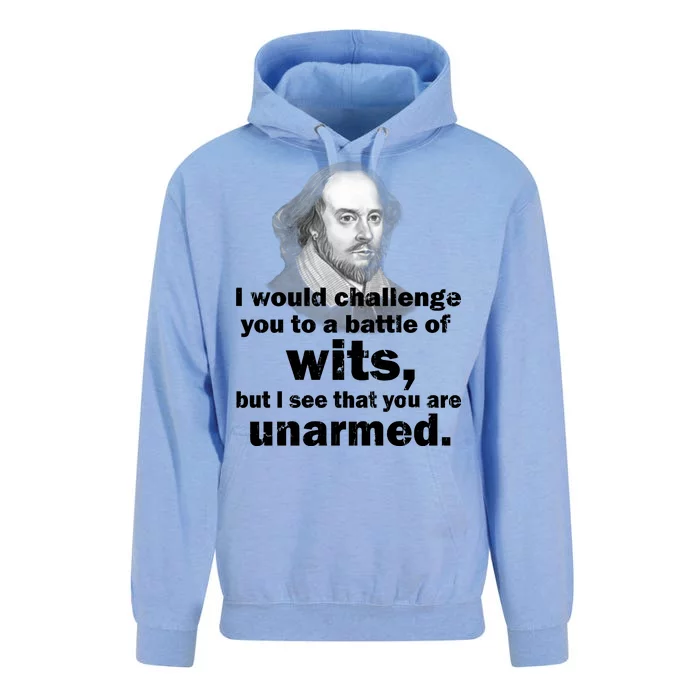 William Shakespeare Wits Quote Unisex Surf Hoodie