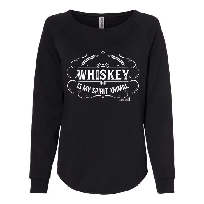 Whiskey Is My Spirit Animal Womens California Wash Sweatshirt