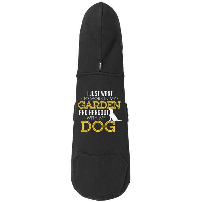 Work In My Garden And Hangout With My Dog Funny Pet Doggie 3-End Fleece Hoodie