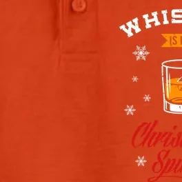 Whiskey Is My Christmas Spirit Scotch Ugly Christmas Sweater Gift Dry Zone Grid Performance Polo