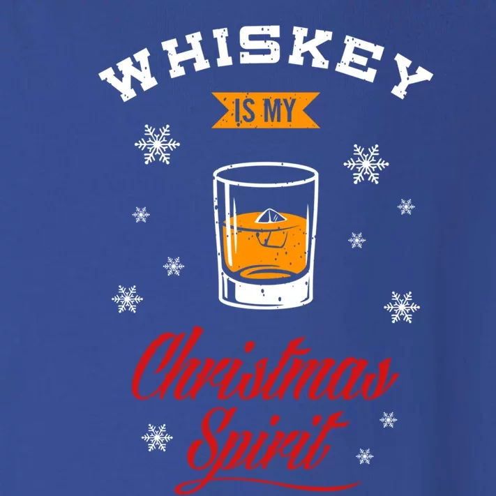 Whiskey Is My Christmas Spirit Scotch Ugly Christmas Sweater Gift Toddler Long Sleeve Shirt