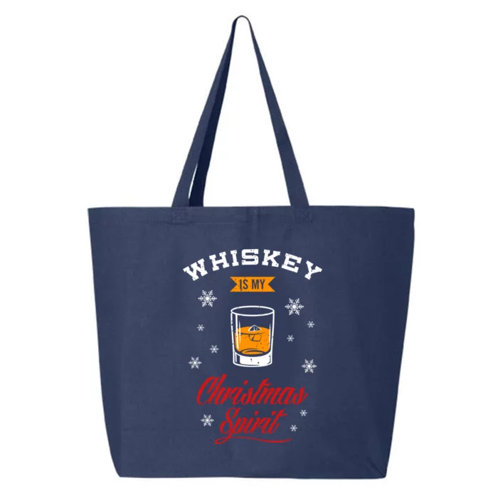 Whiskey Is My Christmas Spirit Scotch Ugly Christmas Sweater Gift 25L Jumbo Tote