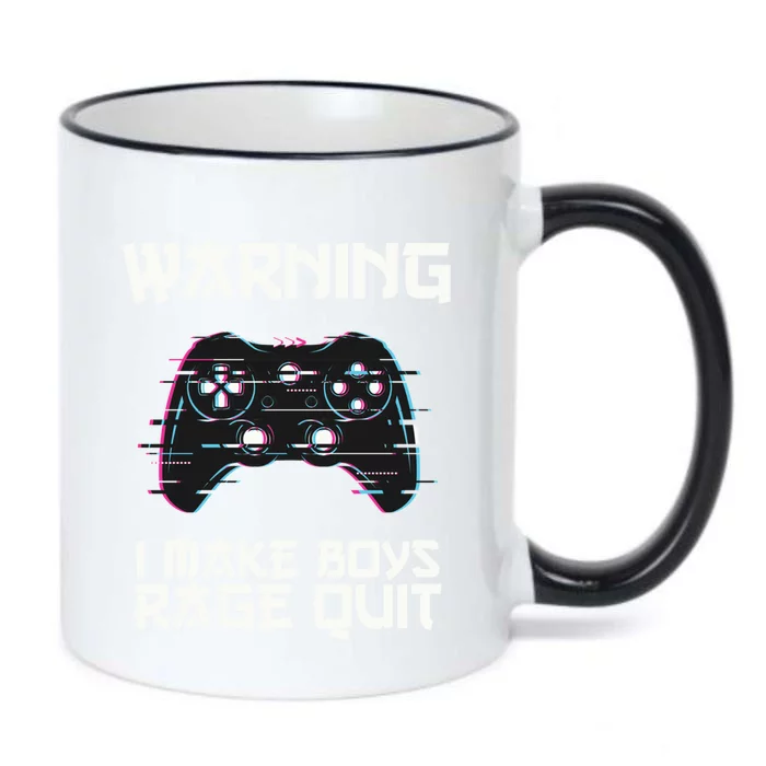 Warning I Make Rage Quit Funny Gamer Cool Gift Black Color Changing Mug