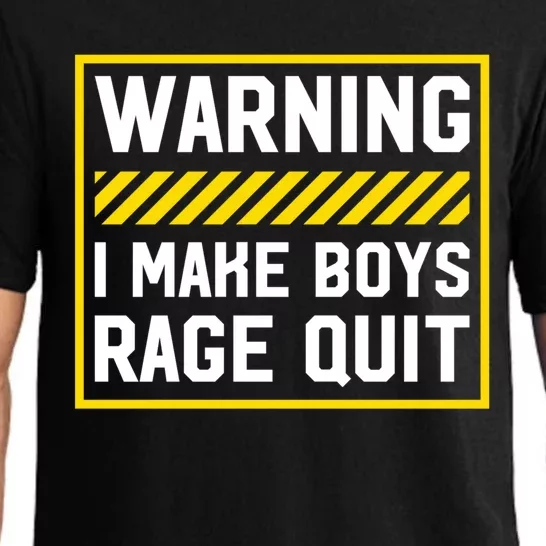 Warning I Make Rage Quit Gaming Gamer Games Cool Gift Pajama Set