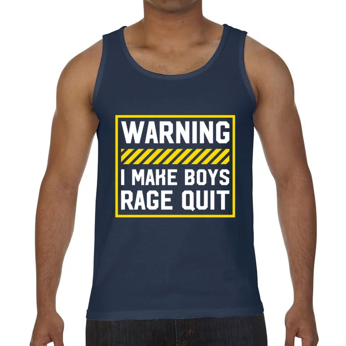 Warning I Make Rage Quit Gaming Gamer Games Cool Gift Comfort Colors® Tank Top