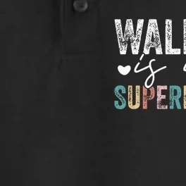 Walking Is My Superpower Funny Walking Dry Zone Grid Performance Polo