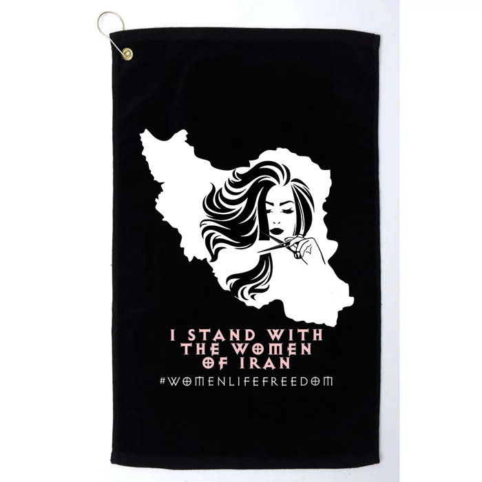 Womens Iran Map, I STAND WITH WOMEN OF IRAN Support Iranian Women Platinum Collection Golf Towel