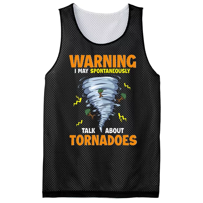 Warning I May Spontaneously Talk About Tornadoes Mesh Reversible Basketball Jersey Tank