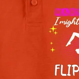 Warning I Might Flip Out Funny Gymnast Cheerleading Dry Zone Grid Performance Polo