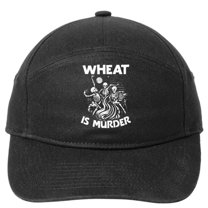 Wheat Is Murder Celiac Disease Awareness Month Gluten Free 7-Panel Snapback Hat