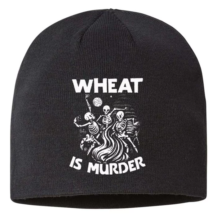 Wheat Is Murder Celiac Disease Awareness Month Gluten Free 8 1/2in Sustainable Knit Beanie