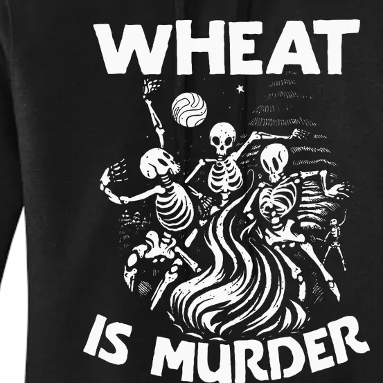 Wheat Is Murder Celiac Disease Awareness Month Gluten Free Women's Pullover Hoodie