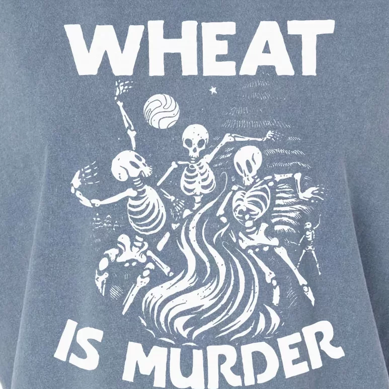 Wheat Is Murder Celiac Disease Awareness Month Gluten Free Garment-Dyed Women's Muscle Tee