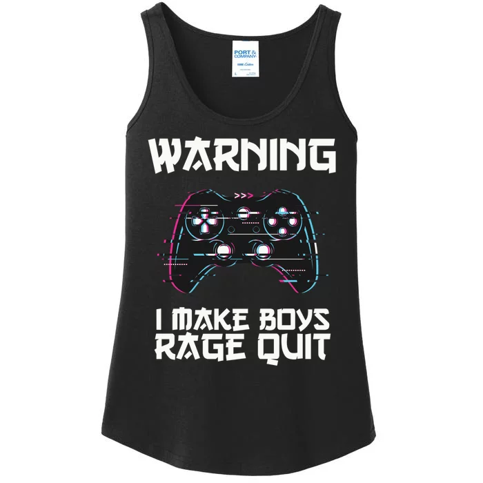 Warning I Make Boy Rage Quit Game Lover Gift Ladies Essential Tank