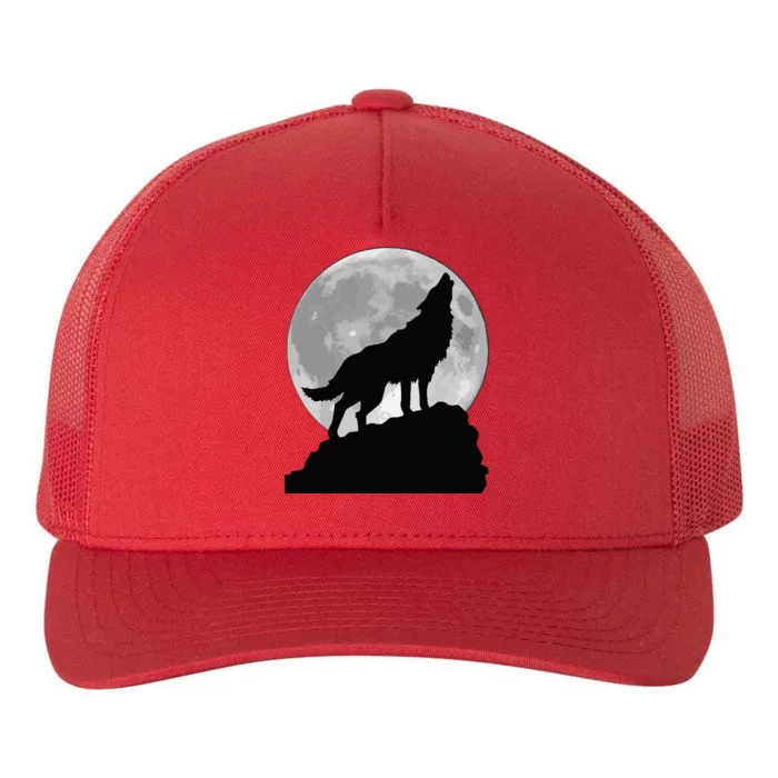 Wolf In Moon Light T Cool Full Dog Pup Howling Yupoong Adult 5-Panel Trucker Hat