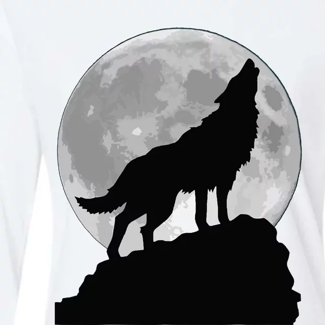 Wolf In Moon Light T Cool Full Dog Pup Howling Womens Cotton Relaxed Long Sleeve T-Shirt