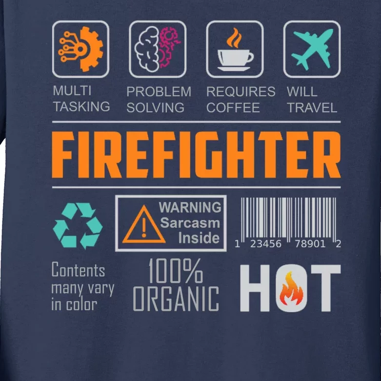 What It Means To Be A Firefighter Kids Long Sleeve Shirt