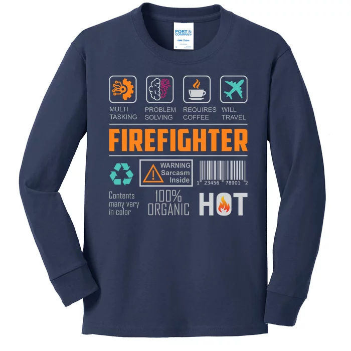 What It Means To Be A Firefighter Kids Long Sleeve Shirt