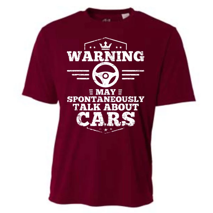 Warning I May Spontaneously Talk Cars Cooling Performance Crew T-Shirt