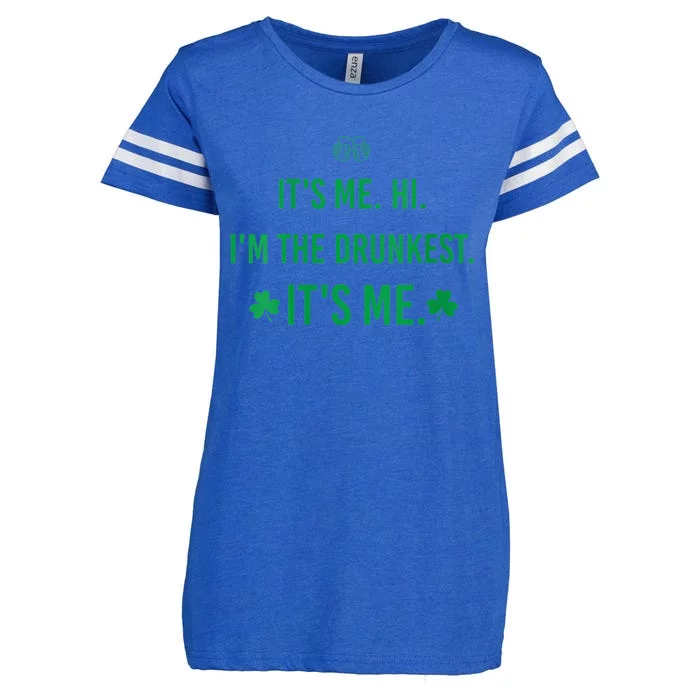 Womens It's Me. Hi. I'm The Drunkest. It's Me. Humor Patrick Day Enza Ladies Jersey Football T-Shirt