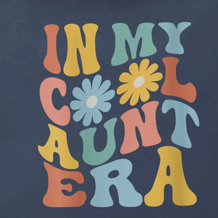 Wo In My Cool Aunt Era Retro Groovy New Aunt Auntie Zip Tote Bag