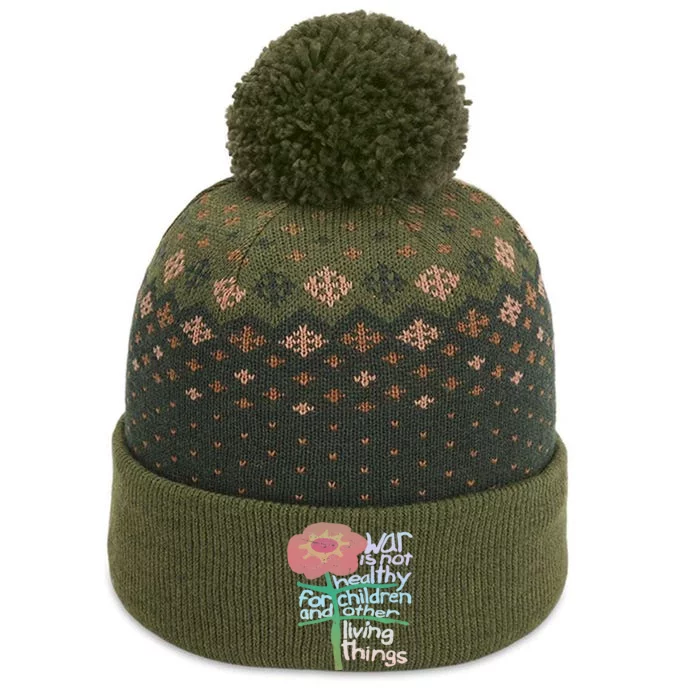 War Is Not Healthy For Children And Other Living Things The Baniff Cuffed Pom Beanie