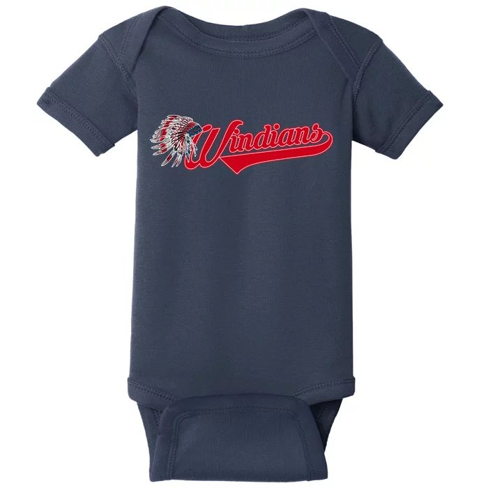 Windians Cleveland 22 Win Streak Baseball Baby Bodysuit