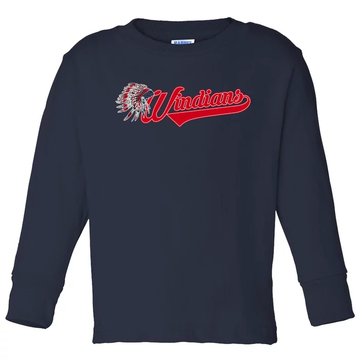 Windians Cleveland 22 Win Streak Baseball Toddler Long Sleeve Shirt