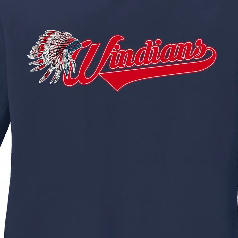 Windians Cleveland 22 Win Streak Baseball Ladies Long Sleeve Shirt