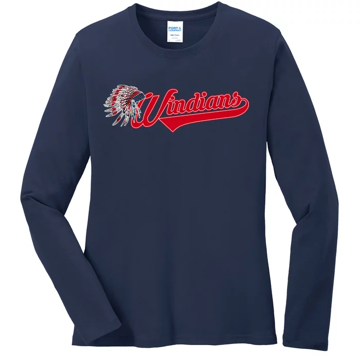 Windians Cleveland 22 Win Streak Baseball Ladies Long Sleeve Shirt