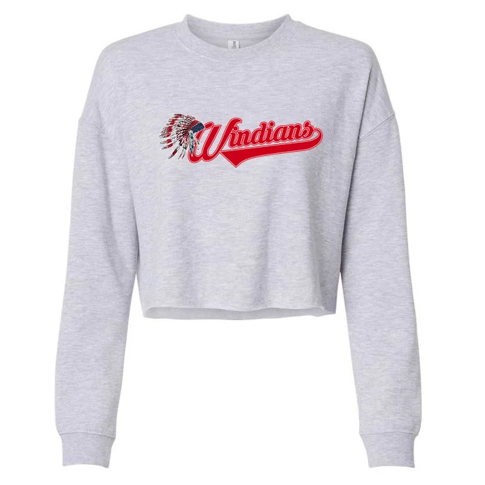 Windians Cleveland 22 Win Streak Baseball Cropped Pullover Crew