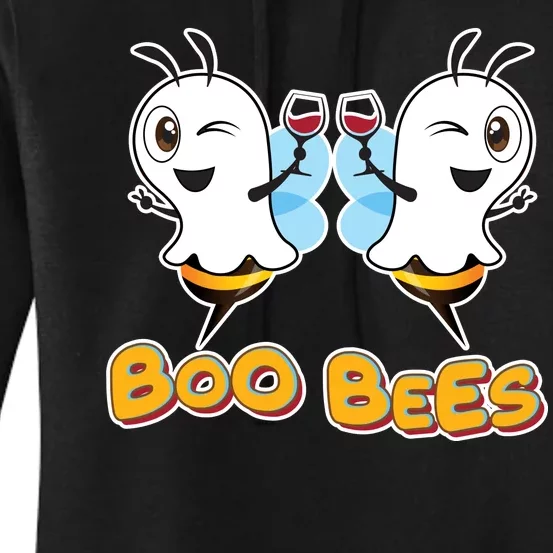 Wine Boo Bees Funny Ghost Women's Pullover Hoodie