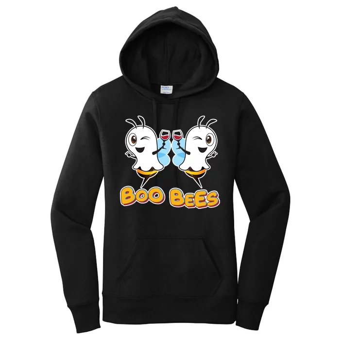 Wine Boo Bees Funny Ghost Women's Pullover Hoodie