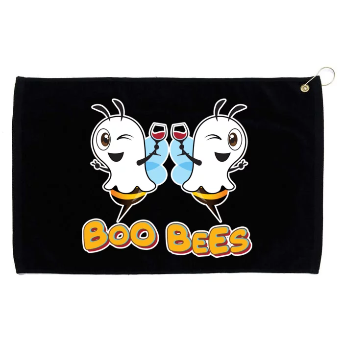 Wine Boo Bees Funny Ghost Grommeted Golf Towel