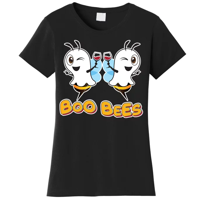 Wine Boo Bees Funny Ghost Women's T-Shirt