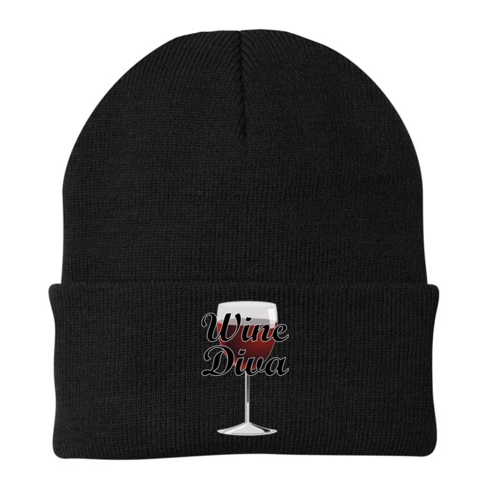 Wine Diva Knit Cap Winter Beanie