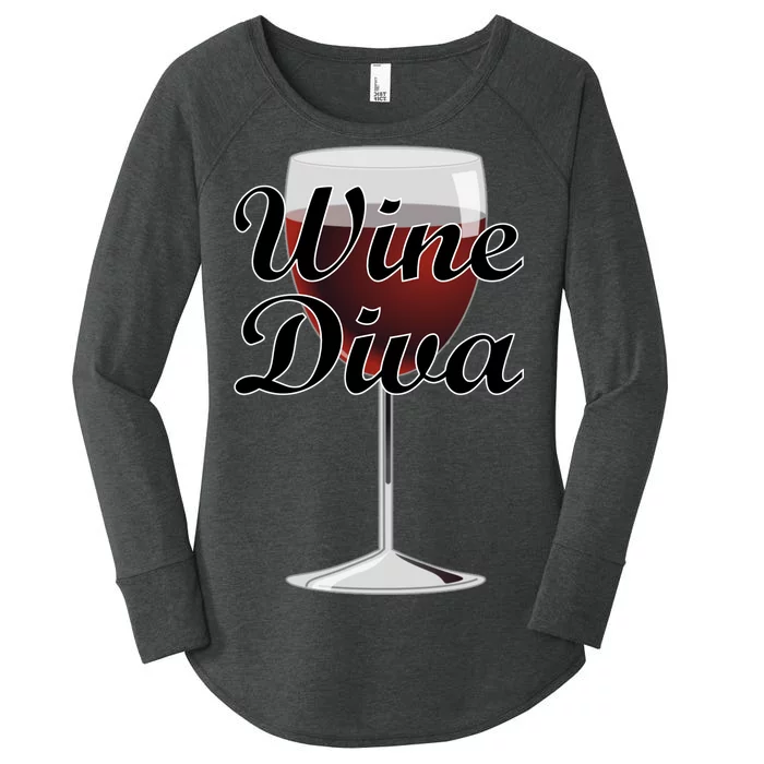 Wine Diva Women's Perfect Tri Tunic Long Sleeve Shirt