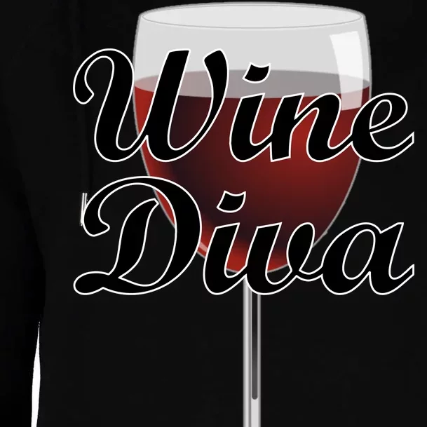 Wine Diva Womens Funnel Neck Pullover Hood