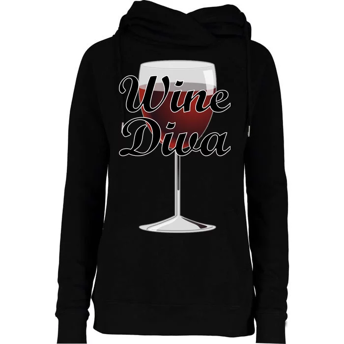 Wine Diva Womens Funnel Neck Pullover Hood