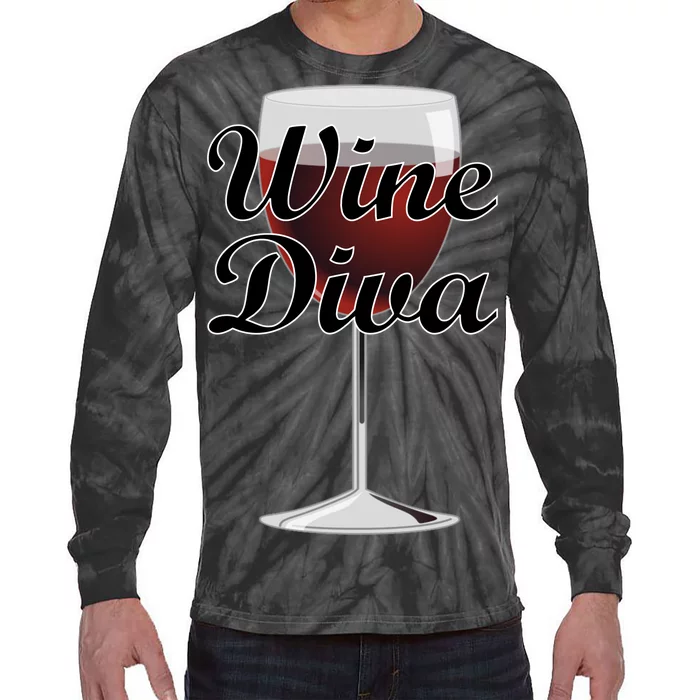 Wine Diva Tie-Dye Long Sleeve Shirt