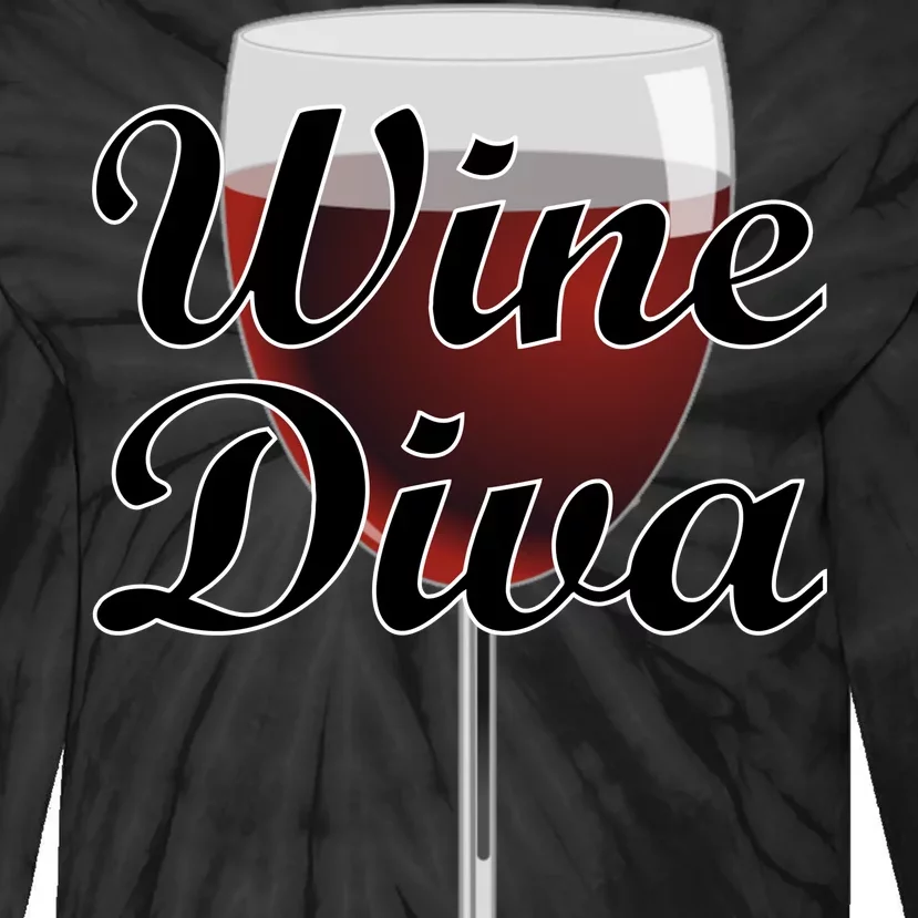 Wine Diva Tie-Dye Long Sleeve Shirt