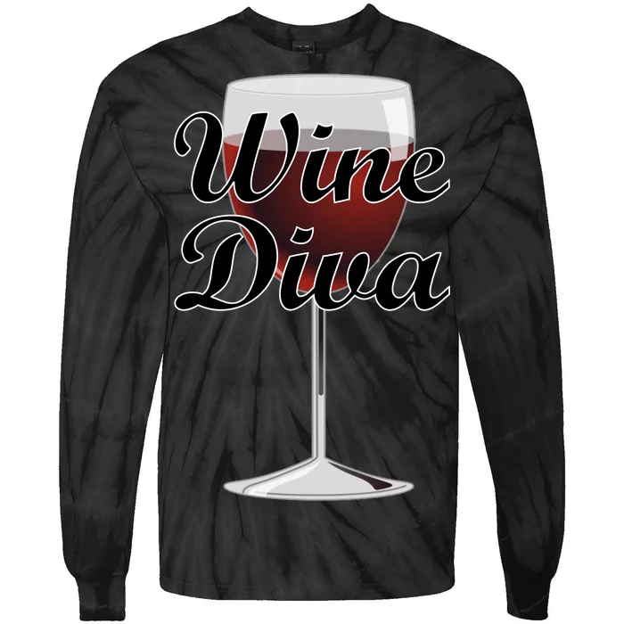 Wine Diva Tie-Dye Long Sleeve Shirt