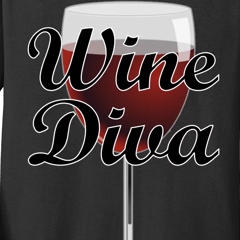 Wine Diva Kids Long Sleeve Shirt