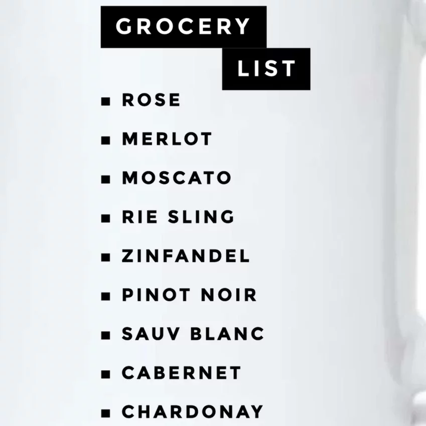 Wine Grocery List Black Color Changing Mug