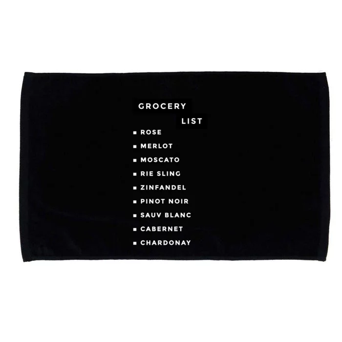 Wine Grocery List Microfiber Hand Towel