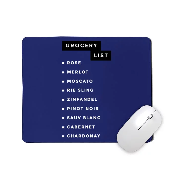 Wine Grocery List Mousepad